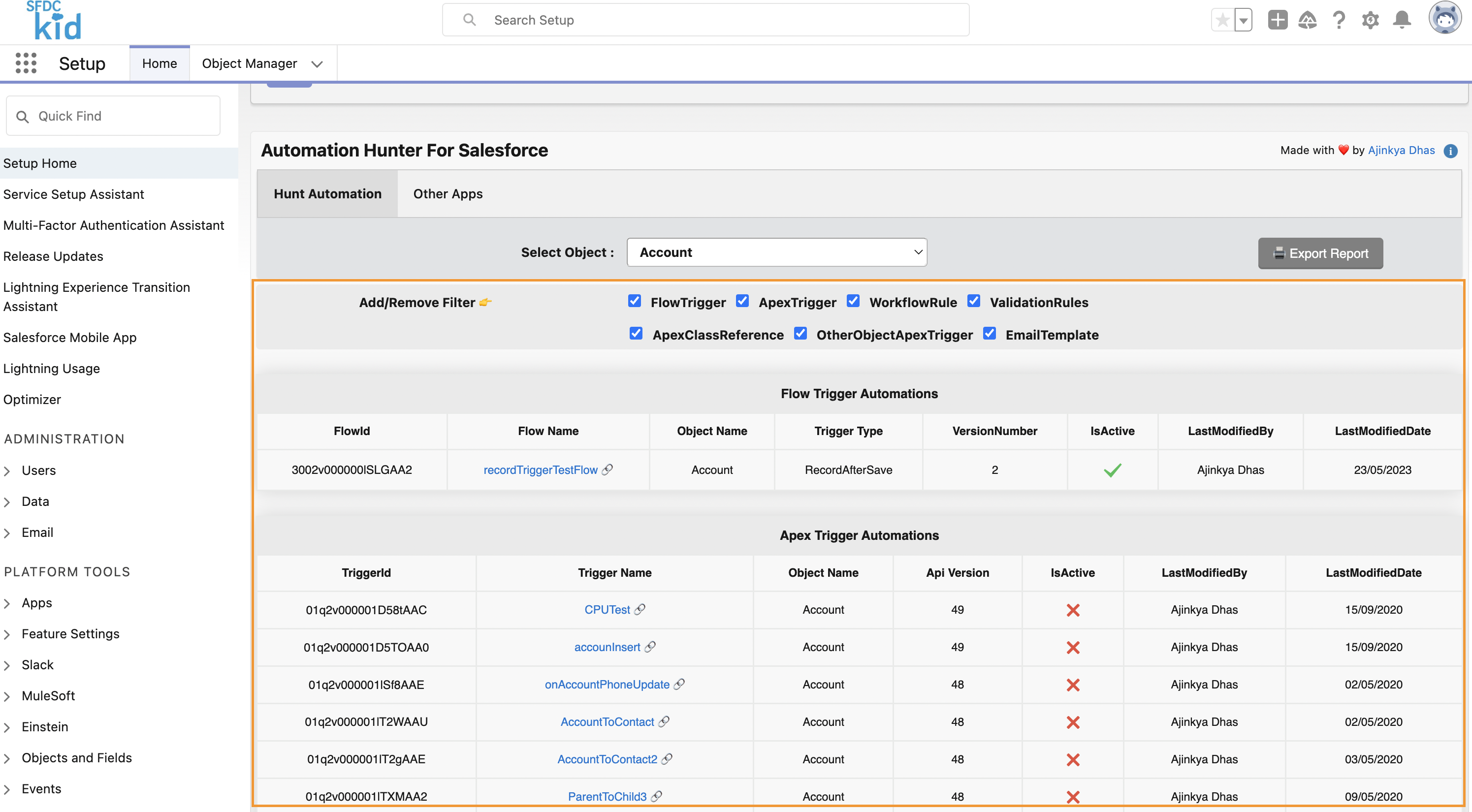 Automation Hunter For Salesforce 3