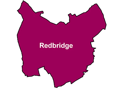 Redbridge Map Region Political
