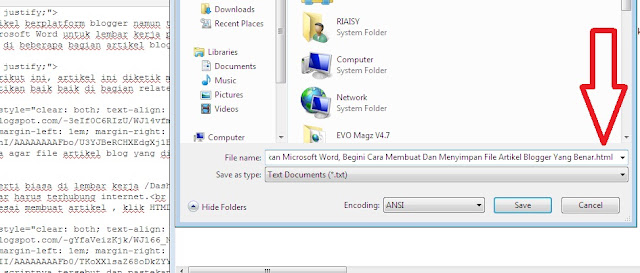 Jangan Gunakan Microsoft Word, Begini Cara Membuat Dan Menyimpan File Artikel Blogger Yang Benar