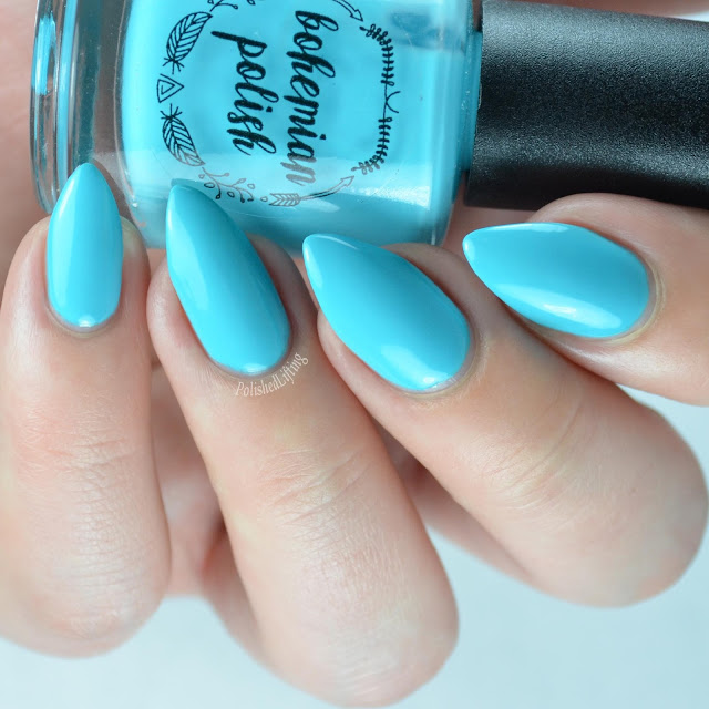 blue neon nail polish