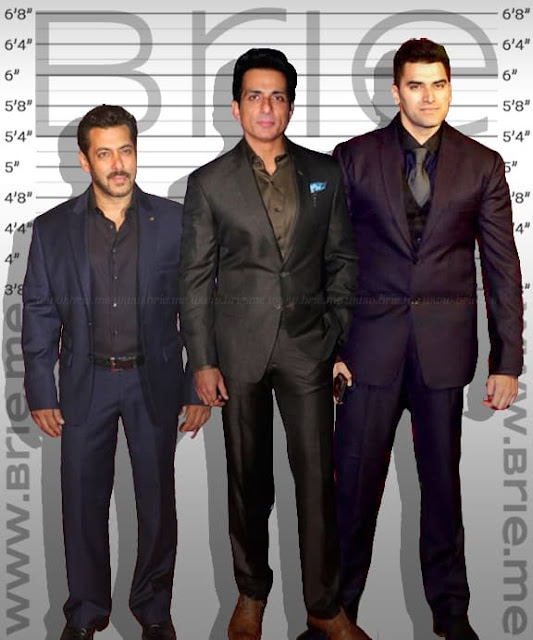 Sonu Sood standing with Salman Khan and Nikitin Dheer