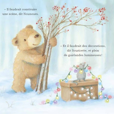 Le spectacle de Noël de Plume livre pour enfant sur la bienveillance, la générosité, l'amitié, de Rebecca Harry  Editions Gründ