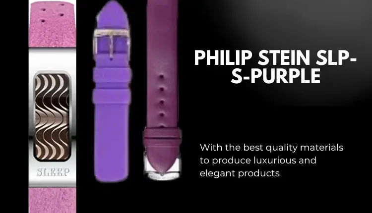 Philip Stein SLEEP-S-Purple bracelet, pair of straps, black background