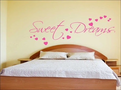 Gambar motif stiker dinding kamar tidur terbaru