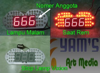 Stop Lamp Vixion,  Nomer  Anggota