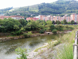 Cauce del río Nervión, Barrio de La Peña, Bilbao, Bizkaia