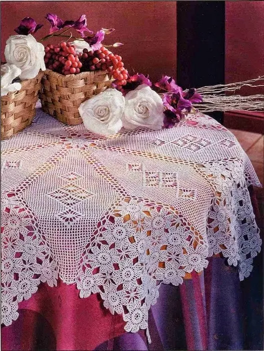 Mantel circular al crochet con patrones