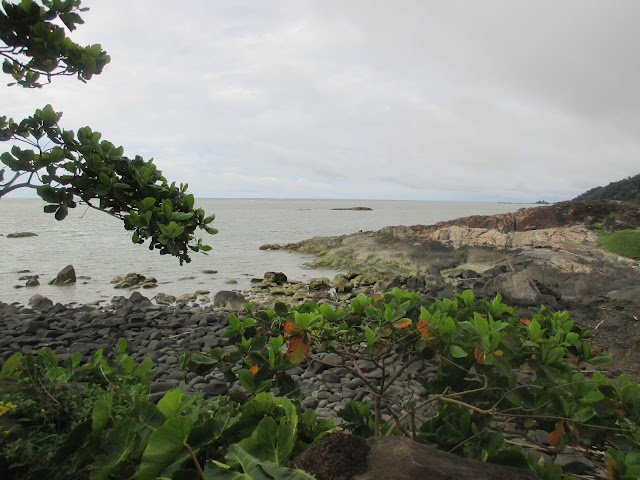 Guyane, Cayenne, pointe buzaré, océan, pique-nique