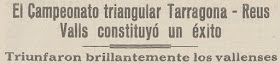 Torneo Triangula de Ajedrez Valls-Reus-Tarragona 1944