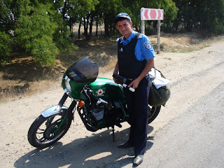 Elvis' Bike with Ukraine Policeman