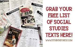 Grab your free list of social studies texts here!