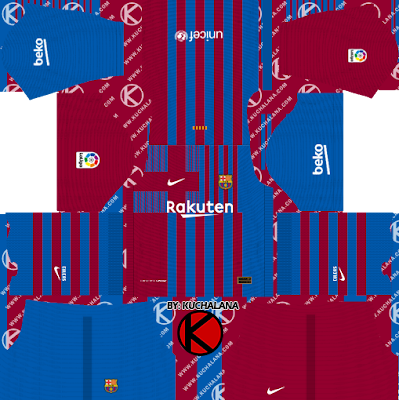 F.C. Barcelona 2021-22 Nike Kit - DLS2019