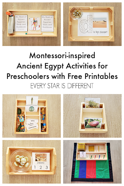 Montessori-inspired Ancient Egypt Activities for Preschoolers