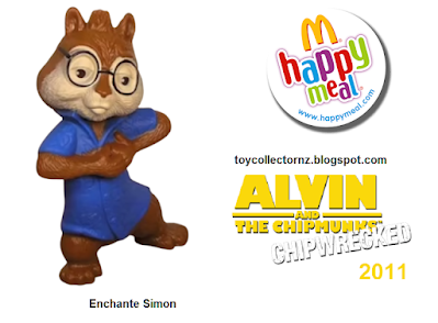 McDonalds Alvin 3 Chipwrecked Happy Meal Toys 2011 Enchante Simon Figure (Global Promotion)