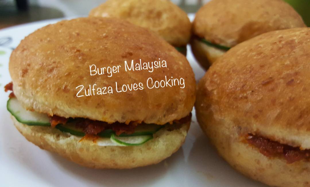 ZULFAZA LOVES COOKING: Burger Malaysia aka Pau Wholemeal 