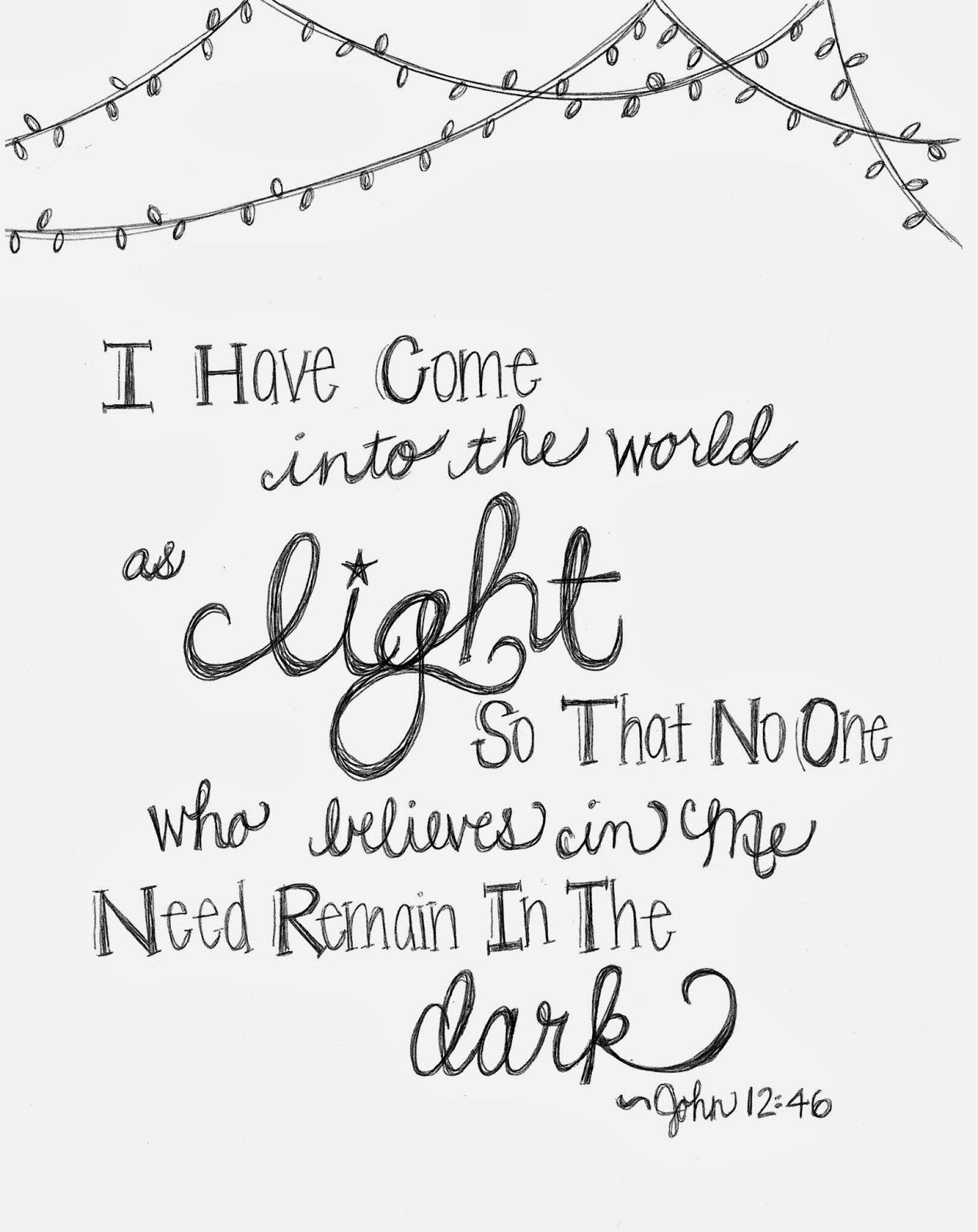 Light coloring page
