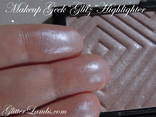 Makeup Geek Glitz Highlighter Review  Makeup Eyeshadow Swatches  by GlitterLambs.com 