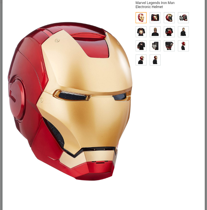 Iron Man Electronic Helmet, Size: 12 inch, Multicolor