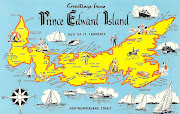 A miniature map of Prince Edward Island showing most of the Camping and . (scan)