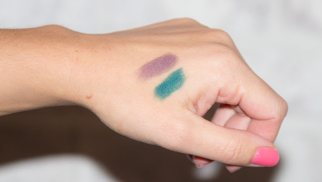 maquillage - swatches - prune - vert