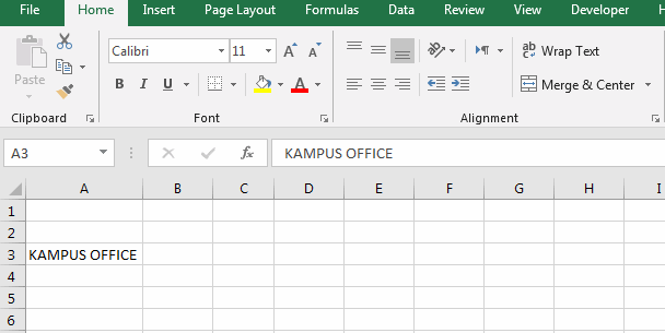 Cara Cut Copy Paste di Excel