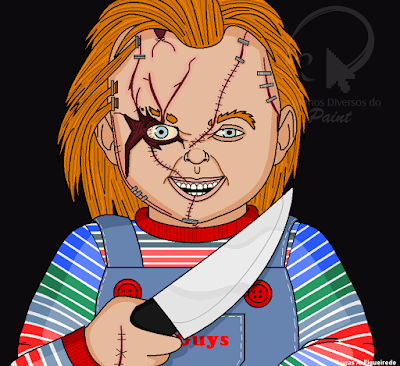 Chucky desenhado no Paint