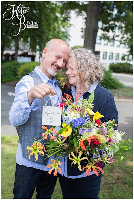 secret elopement, newcastle wedding, newcastle civic centre wedding, katie byram photography, cosmic flower shop, alternative wedding, surprise wedding, quirky wedding, wildflower wedding, wildflower bouquet, married in 2015 sign, sue and flemming wedding, 