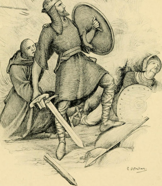 Король Ательстан в битве при Брунанбурге