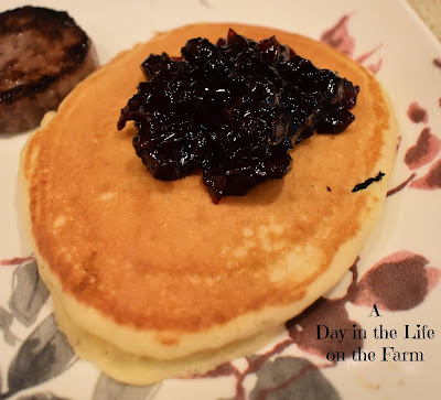 Pancakes with Tart Cherry Preserves