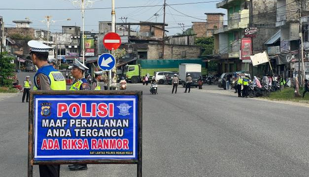 Satlantas Polres Rohul Kembali Terapkan Tilang Manual, 46 Kendaraan Bermotor Terjaring