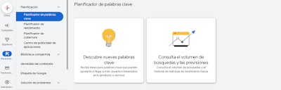 Planificador de Palabras Claves de Google