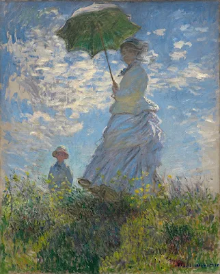 Woman with a Parasol - Madame Monet and Her Son, 1875, National Gallery of Art, Washington D.C. painting Claude Monet