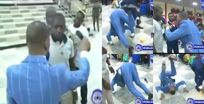 Ghanaian Pastor somersaults after member wins ₦230billion with lotto number he gave him (Video)