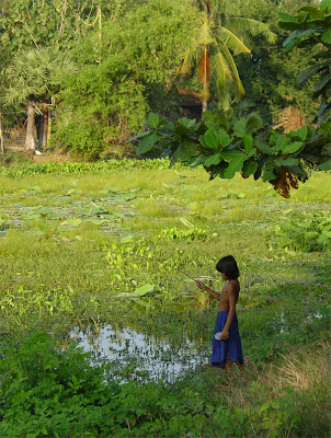 Girl Fishing, Battambang, Cambodia