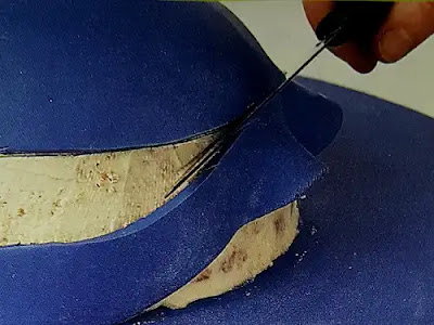 image of trimming the cake