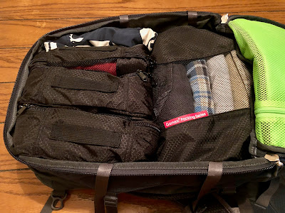 Backpack and packing cubes