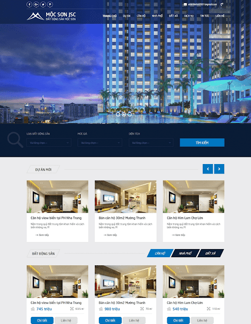 Template blogspot bất động sản đẹp chuẩn seo