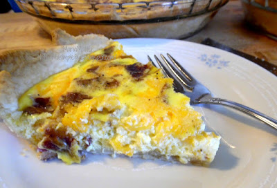 have a piece cheesy bacon quiche