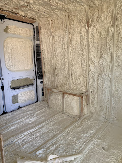 van conversion, Promaster camper van, insulation