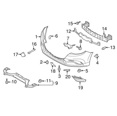 Nắp che tam giác cản trước trái Mazda 3 2015 All new| BHN150101| BHN150102| B63B50102|B63B50101