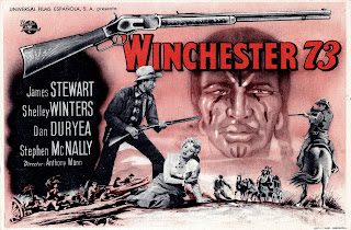 WINCHESTER 73. Programa de mano. España. Imprenta: Martí y Mari. De mi colección de programas de mano. WINCHESTER 73. Winchester '73. 1950. Estados Unidos. Dirección: Anthony Mann. Reparto: James Stewart, Shelley Winters, Dan Duryea, Stephen McNally, Charles Drake, Millard Mitchell, John McIntire, Jay C. Flippen, Will Geer, Rock Hudson, Tony Curtis, James Best.