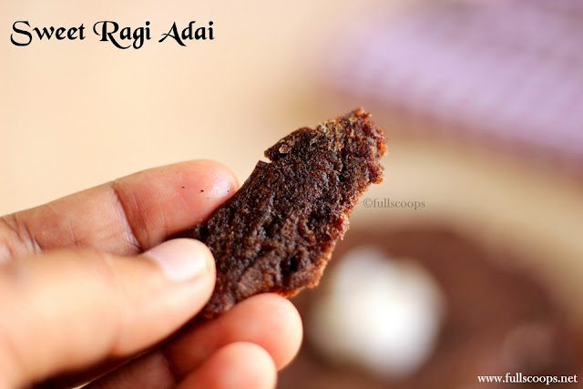 Sweet Ragi Adai