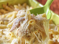 CHICKEN ALFREDO PASTA BAKE