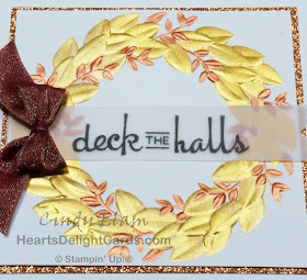 Heart's Delight Cards, Seasonal Wreath, Beautiful Baubles, Stampin' Up!