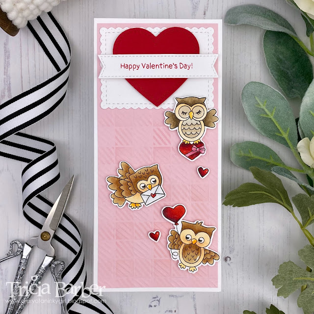 Valentine's Day Card by Guest Designer Tricia Barber | Love Owl-ways Stamp Set by Newton's Nook Designs #newtonsnook