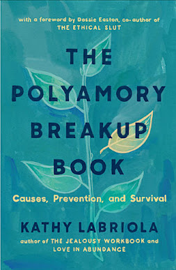 Blue book cover: Kathy Labriola's "The Polyamory Breakup Book"