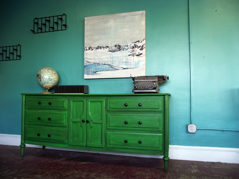 Green Distressed Dresser