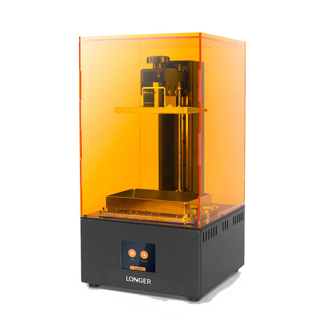 Longer® Orange 30 Upgraded SLA Light Curing UV Resin 3D Printer 2K High Resolution LCD 120*68*170mm Print Size with Touch Color Screen Parallel LED Lighting 