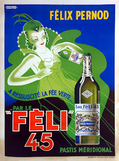 Poster for Pernod's "Lou Fèli 45" pastis, c. 1935