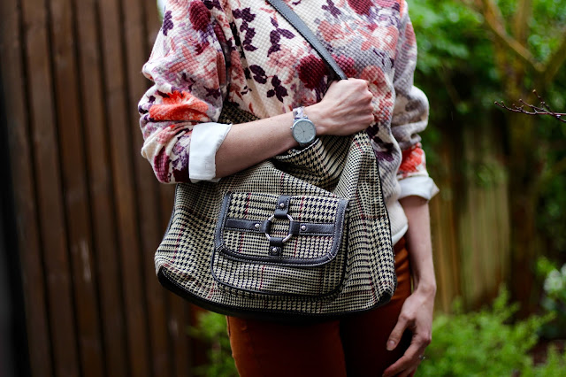 Fake Fabulous | Scuba sweatshirt & Chaps bag.